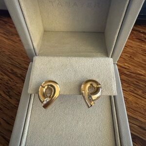 Tabayer Oera 18K Yellow Gold & Diamonds Stud Earrings